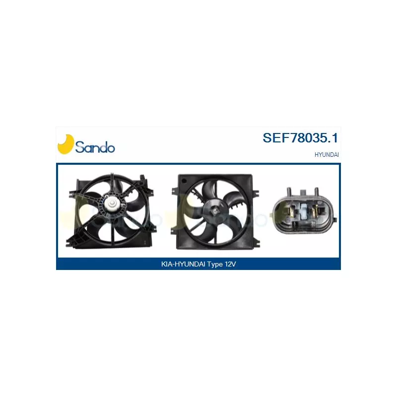 Moteur électrique, ventilateur pour radiateurs SANDO SEF78035.1