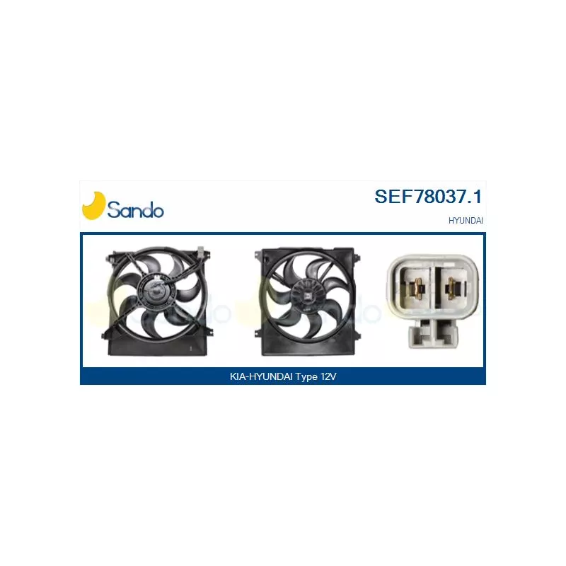 Moteur électrique, ventilateur pour radiateurs SANDO SEF78037.1