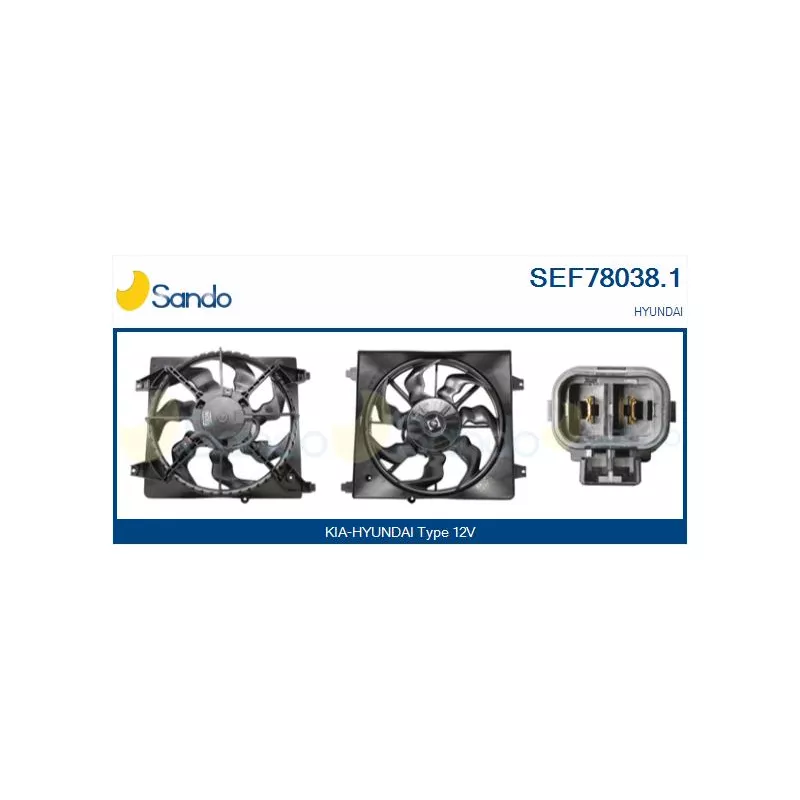 Moteur électrique, ventilateur pour radiateurs SANDO SEF78038.1