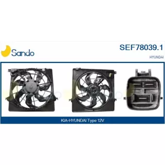 Moteur électrique, ventilateur pour radiateurs SANDO SEF78039.1