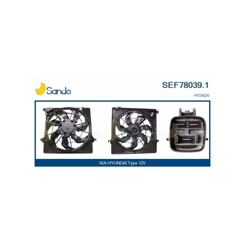 Moteur électrique, ventilateur pour radiateurs SANDO SEF78039.1