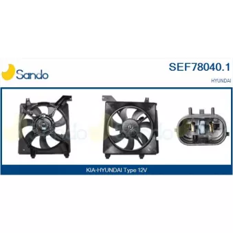 Moteur électrique, ventilateur pour radiateurs SANDO SEF78040.1