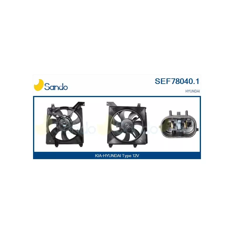 Moteur électrique, ventilateur pour radiateurs SANDO SEF78040.1
