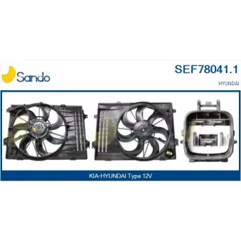 Moteur électrique, ventilateur pour radiateurs SANDO SEF78041.1