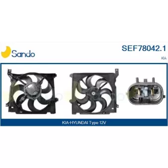Moteur électrique, ventilateur pour radiateurs SANDO SEF78042.1
