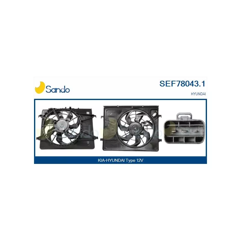 Moteur électrique, ventilateur pour radiateurs SANDO SEF78043.1