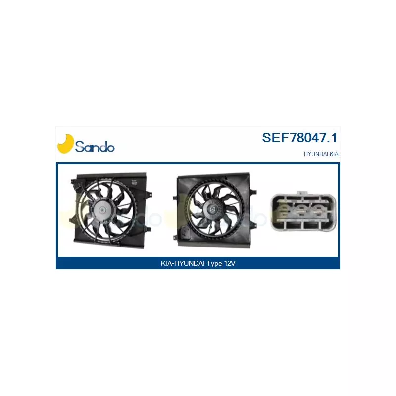 Moteur électrique, ventilateur pour radiateurs SANDO SEF78047.1