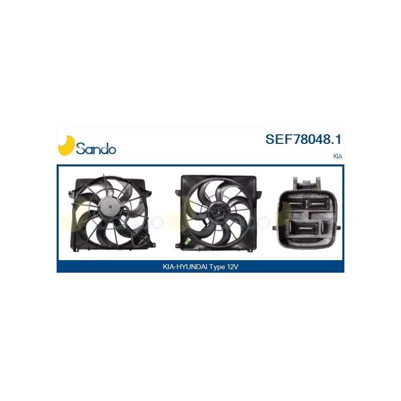 Moteur électrique, ventilateur pour radiateurs SANDO SEF78048.1