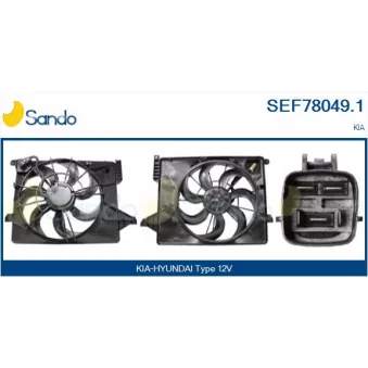 Moteur électrique, ventilateur pour radiateurs SANDO SEF78049.1