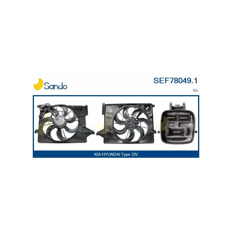 Moteur électrique, ventilateur pour radiateurs SANDO SEF78049.1