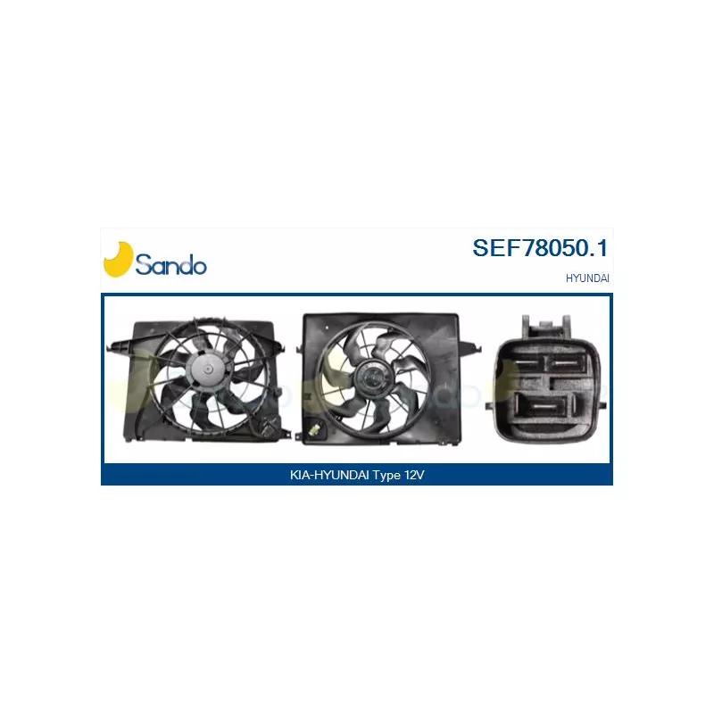 Moteur électrique, ventilateur pour radiateurs SANDO SEF78050.1
