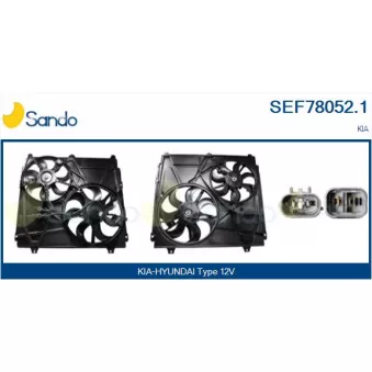 Moteur électrique, ventilateur pour radiateurs SANDO SEF78052.1