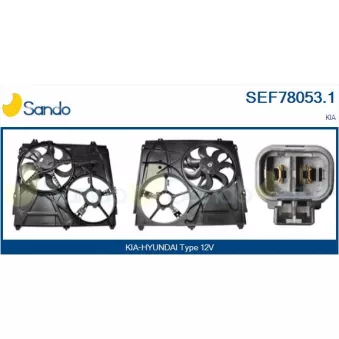 Moteur électrique, ventilateur pour radiateurs SANDO SEF78053.1