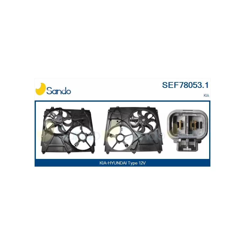 Moteur électrique, ventilateur pour radiateurs SANDO SEF78053.1