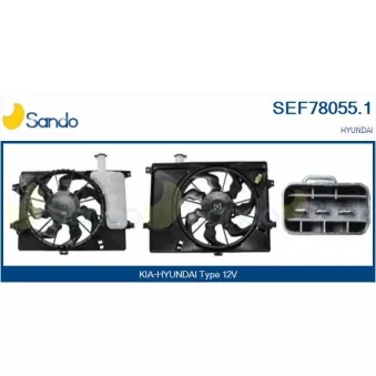 Moteur électrique, ventilateur pour radiateurs SANDO SEF78055.1