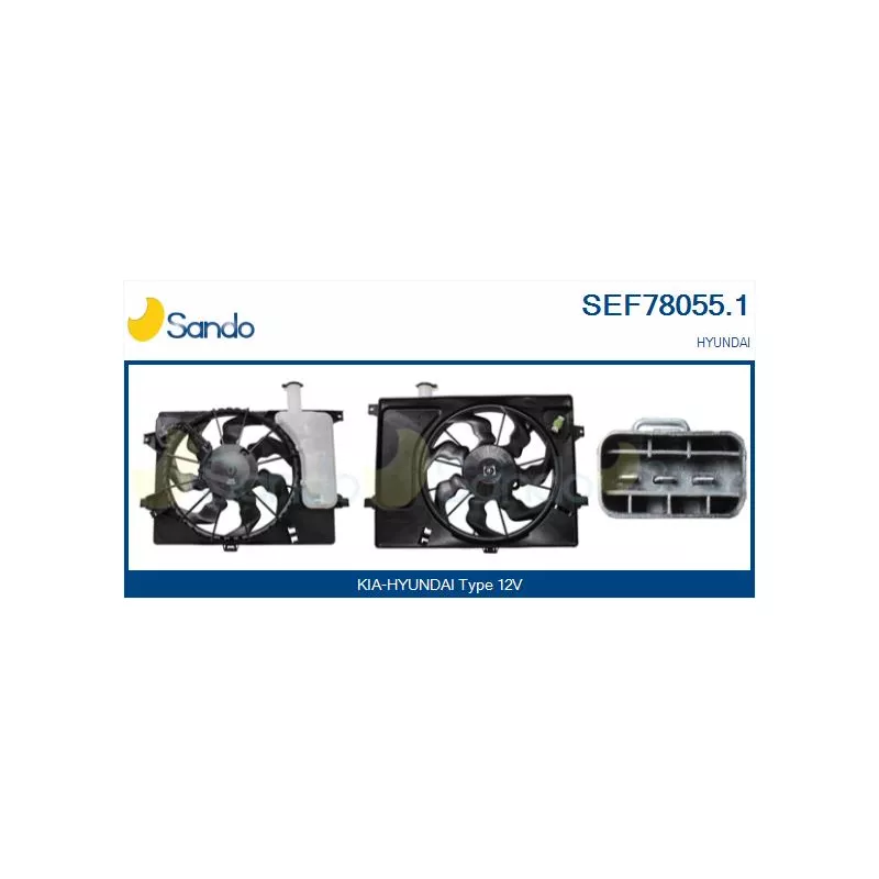 Moteur électrique, ventilateur pour radiateurs SANDO SEF78055.1