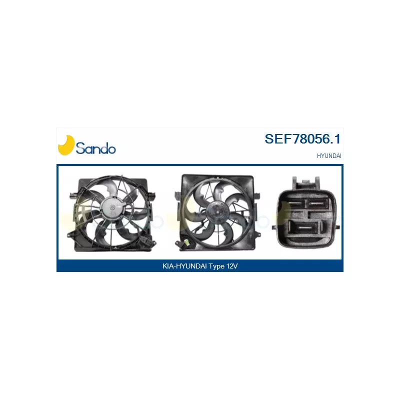 Moteur électrique, ventilateur pour radiateurs SANDO SEF78056.1