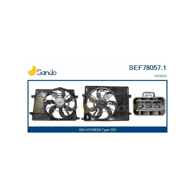 Moteur électrique, ventilateur pour radiateurs SANDO SEF78057.1