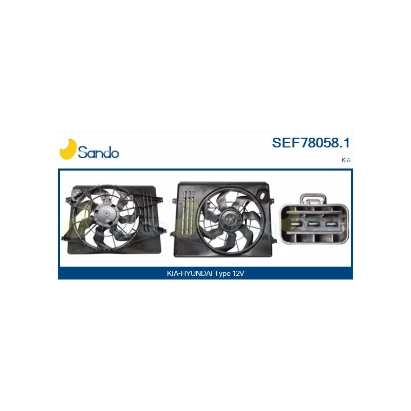 Moteur électrique, ventilateur pour radiateurs SANDO SEF78058.1