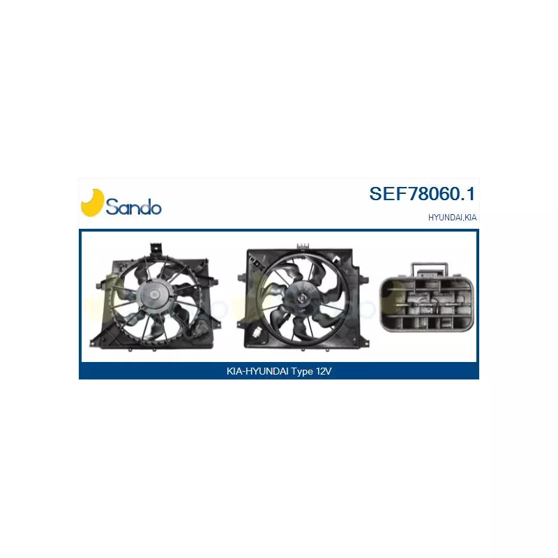 Moteur électrique, ventilateur pour radiateurs SANDO SEF78060.1
