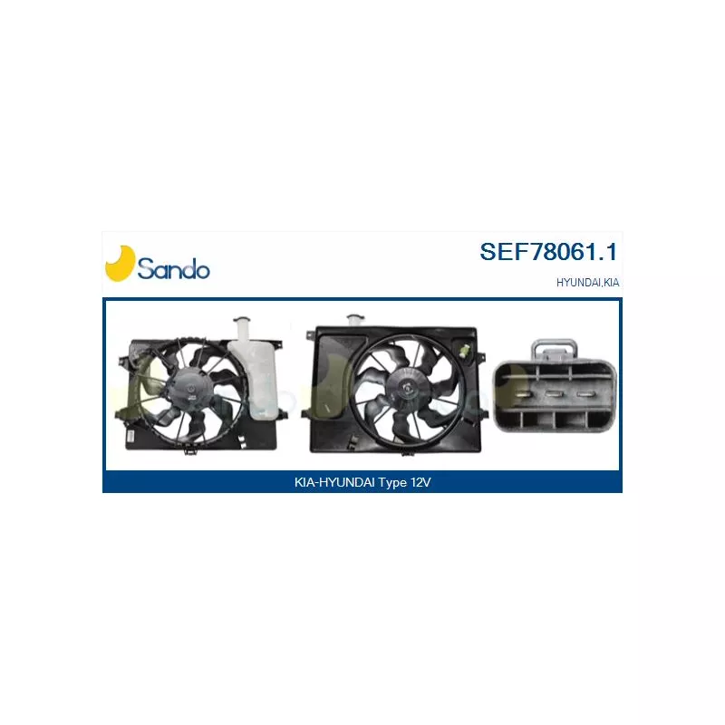 Moteur électrique, ventilateur pour radiateurs SANDO SEF78061.1