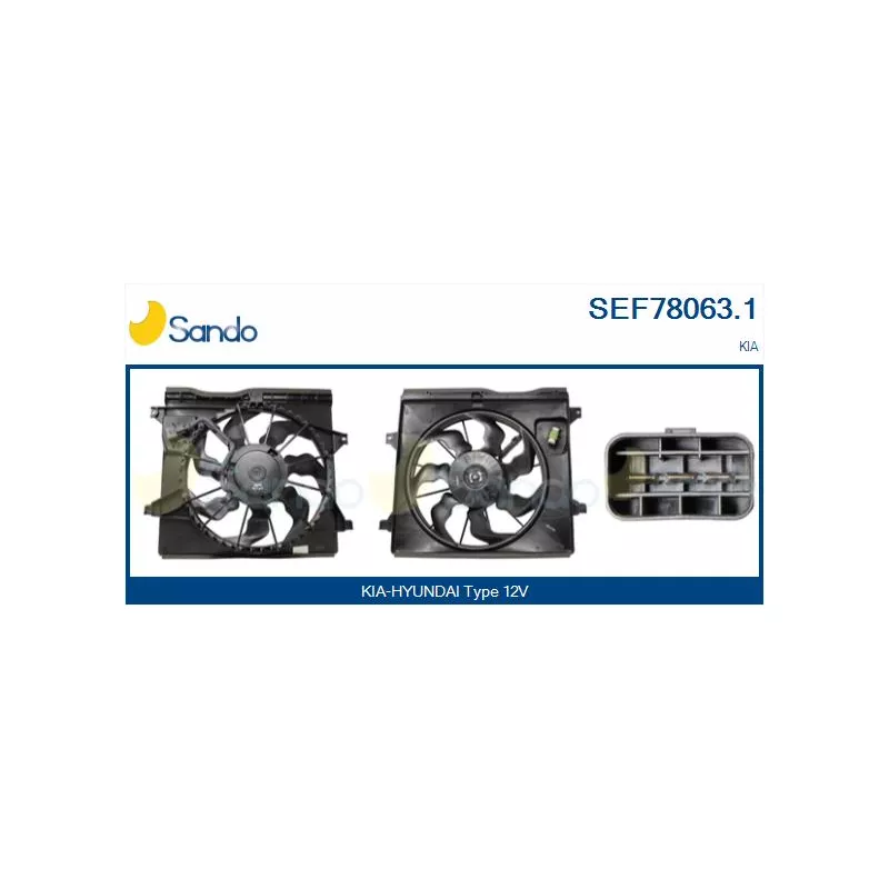 Moteur électrique, ventilateur pour radiateurs SANDO SEF78063.1