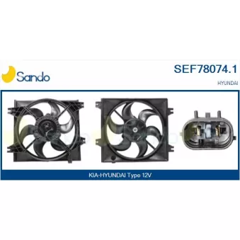 Moteur électrique, ventilateur pour radiateurs SANDO SEF78074.1