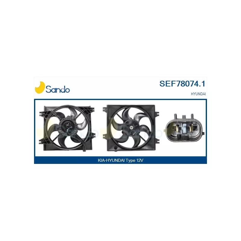 Moteur électrique, ventilateur pour radiateurs SANDO SEF78074.1
