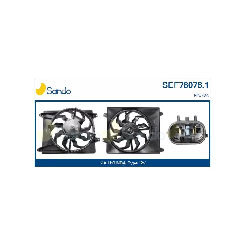 Moteur électrique, ventilateur pour radiateurs SANDO SEF78076.1