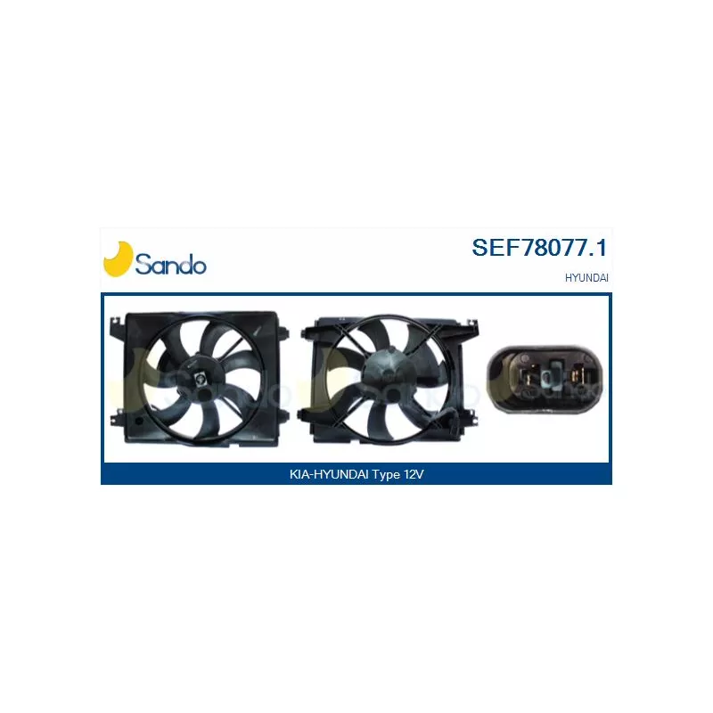 Moteur électrique, ventilateur pour radiateurs SANDO SEF78077.1