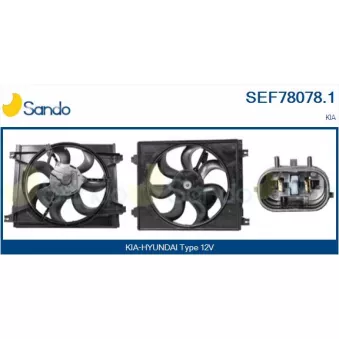 Moteur électrique, ventilateur pour radiateurs SANDO SEF78078.1