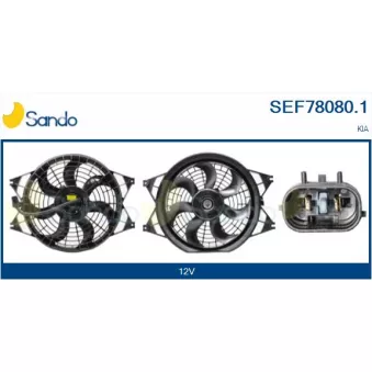 Moteur électrique, ventilateur pour radiateurs SANDO SEF78080.1