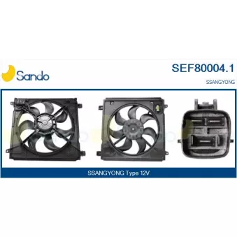 Moteur électrique, ventilateur pour radiateurs SANDO SEF80004.1