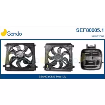 Moteur électrique, ventilateur pour radiateurs SANDO SEF80005.1