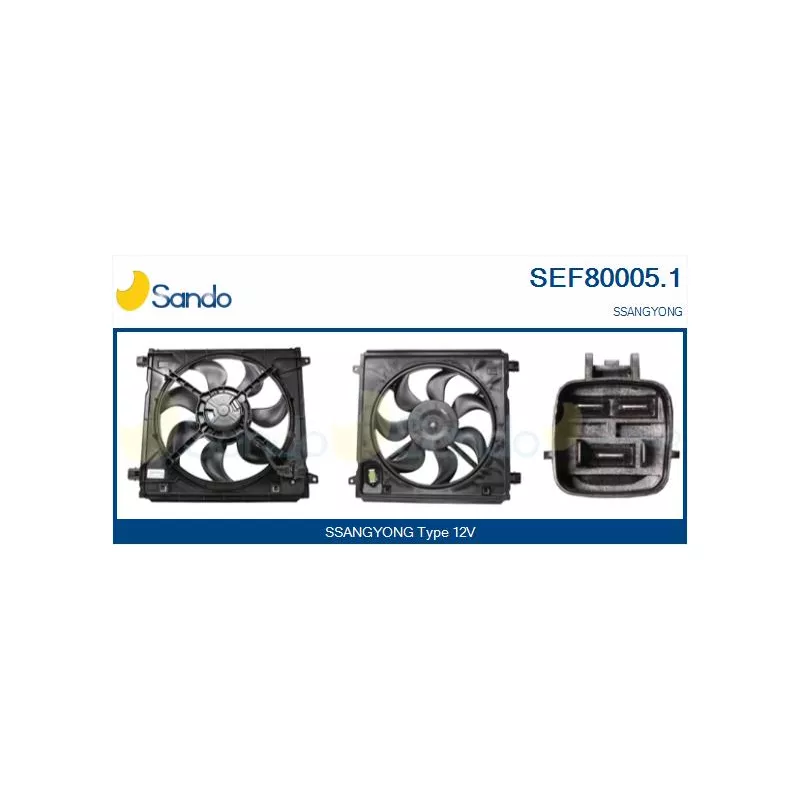 Moteur électrique, ventilateur pour radiateurs SANDO SEF80005.1