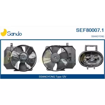 Moteur électrique, ventilateur pour radiateurs SANDO SEF80007.1