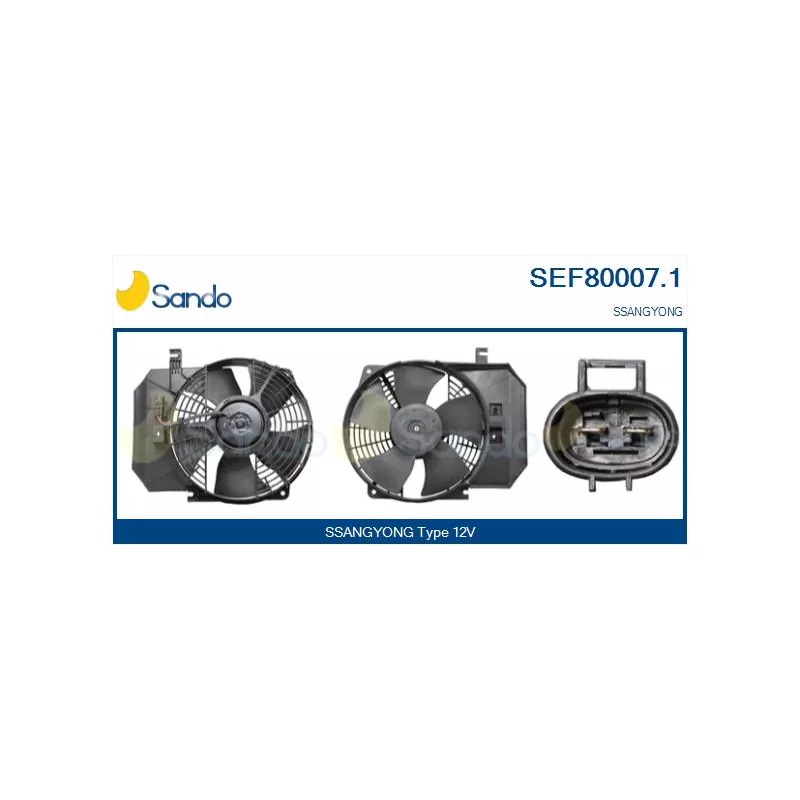 Moteur électrique, ventilateur pour radiateurs SANDO SEF80007.1