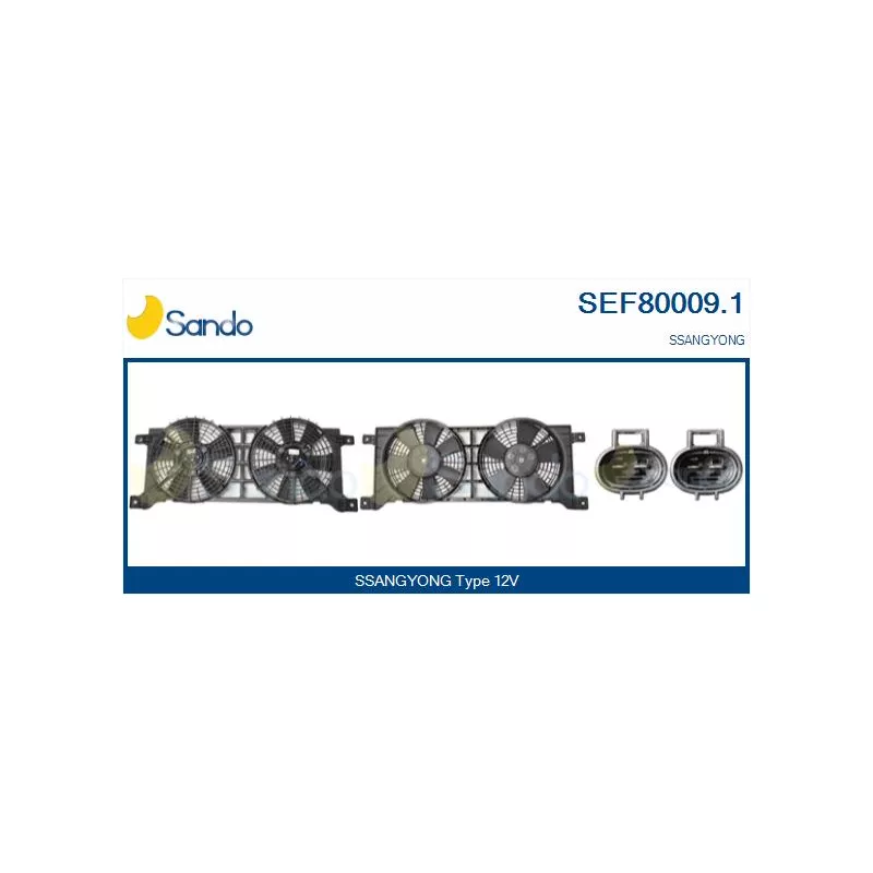 Moteur électrique, ventilateur pour radiateurs SANDO SEF80009.1