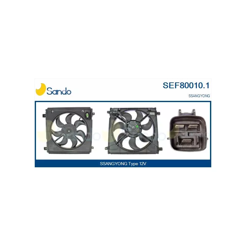 Moteur électrique, ventilateur pour radiateurs SANDO SEF80010.1
