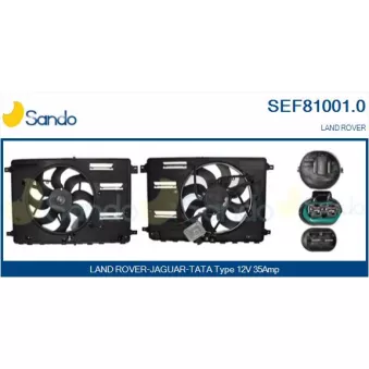Moteur électrique, ventilateur pour radiateurs SANDO SEF81001.0