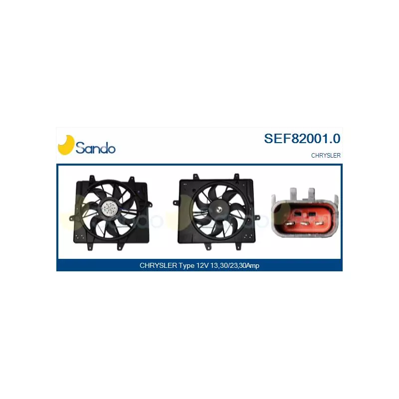 Moteur électrique, ventilateur pour radiateurs SANDO SEF82001.0