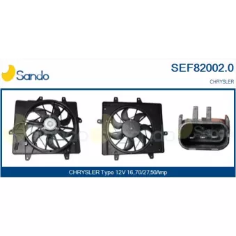 Moteur électrique, ventilateur pour radiateurs SANDO SEF82002.0