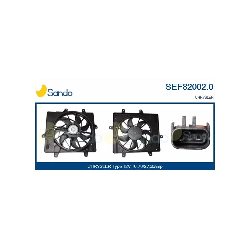 Moteur électrique, ventilateur pour radiateurs SANDO SEF82002.0