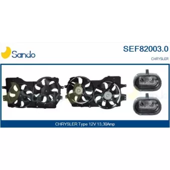 Moteur électrique, ventilateur pour radiateurs SANDO SEF82003.0