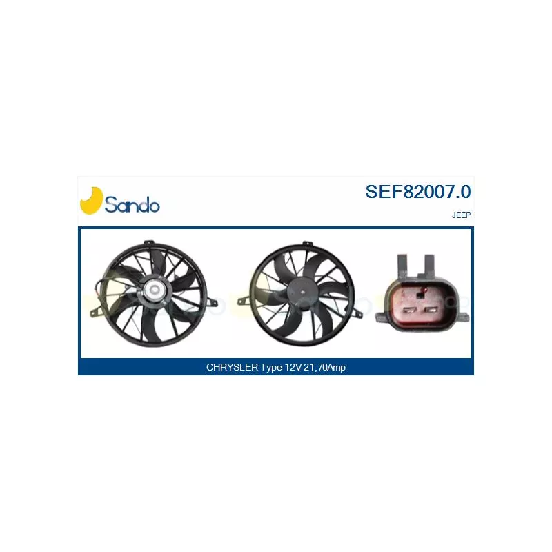 Moteur électrique, ventilateur pour radiateurs SANDO SEF82007.0