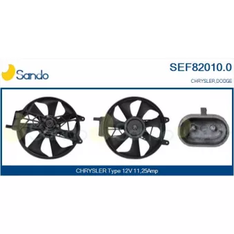 Moteur électrique, ventilateur pour radiateurs SANDO SEF82010.0
