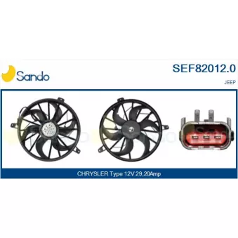 Moteur électrique, ventilateur pour radiateurs SANDO SEF82012.0