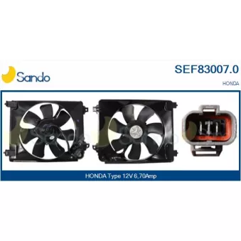 Moteur électrique, ventilateur pour radiateurs SANDO SEF83007.0