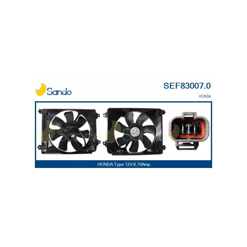 Moteur électrique, ventilateur pour radiateurs SANDO SEF83007.0