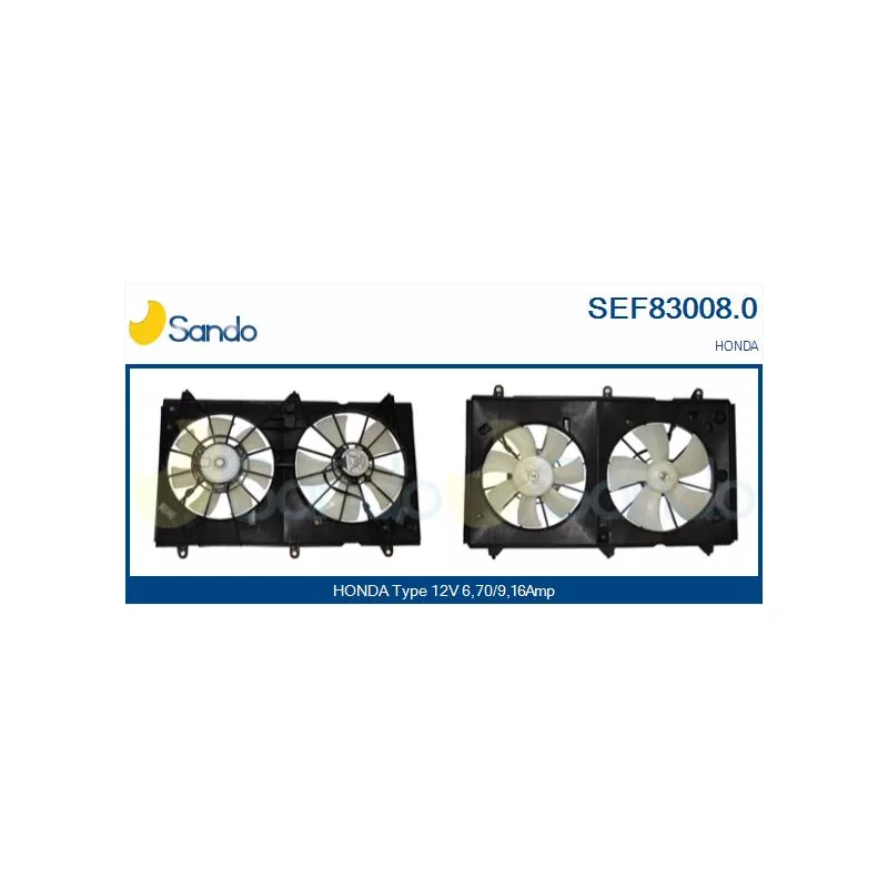 Moteur électrique, ventilateur pour radiateurs SANDO SEF83008.0